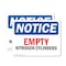 Signmission Empty Nitrogen Cylinders OSHA Notice Sign, Vinyl Decal, 10in W x 7in L, 2PK OS-2PACK-NS-D-710-L-15622 - alternate 1